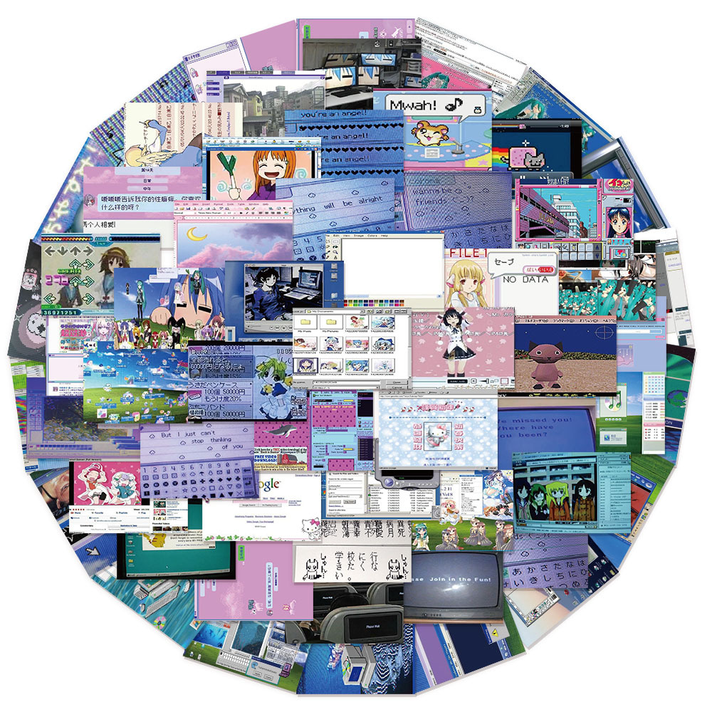 Desk Setup Poster - 64Pcs Creative Webcore Ancient Poster Phone