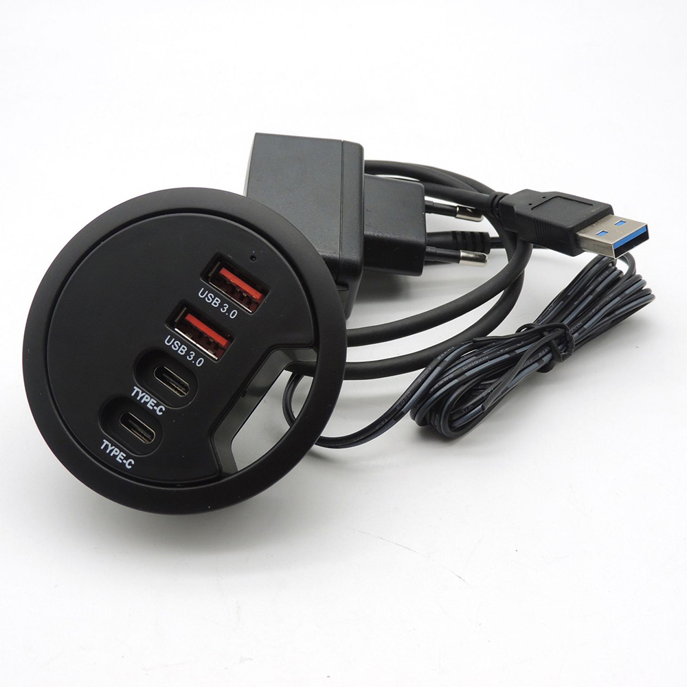 Desk Setup Hub - USB Desk Hub 3.0 with 2