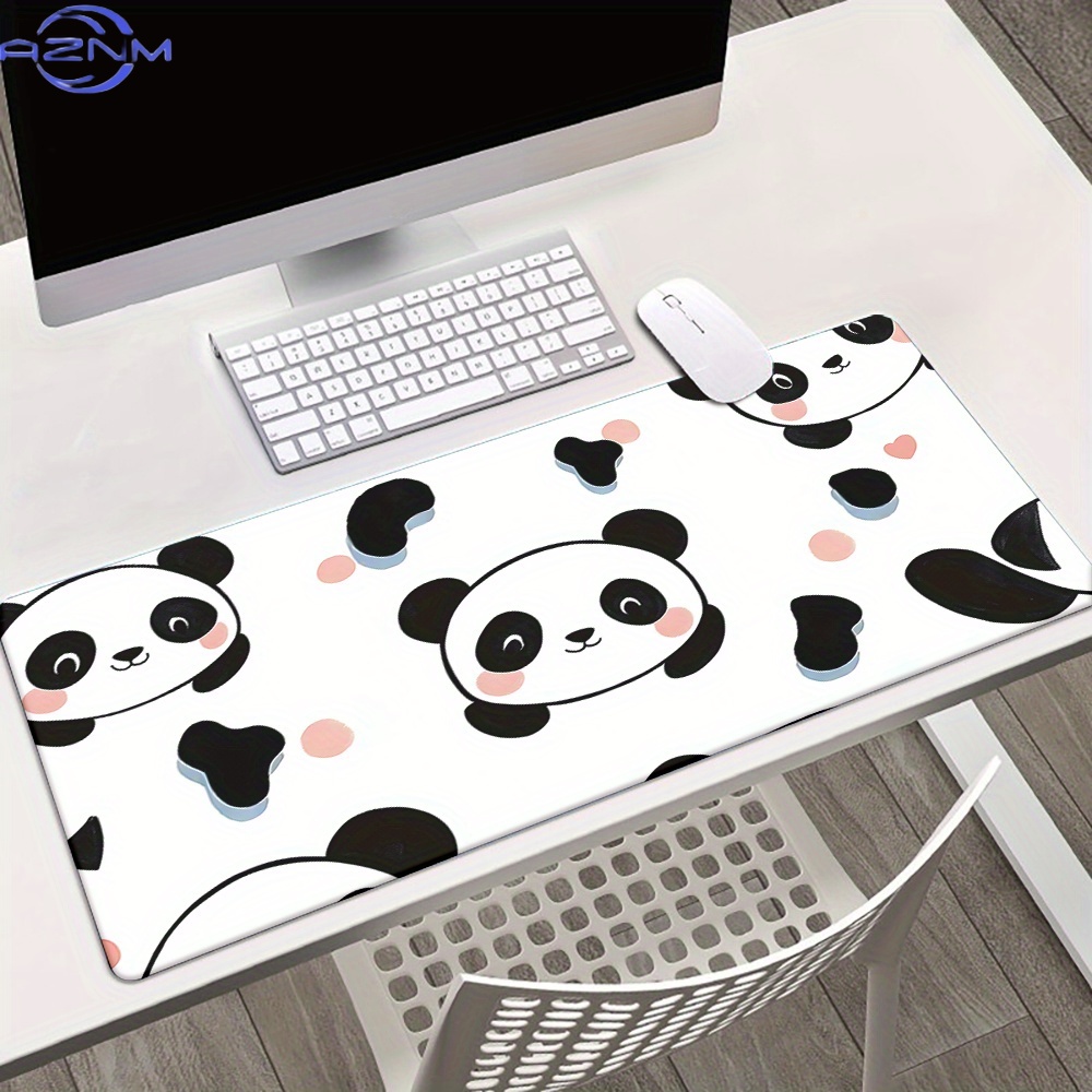 Desk Setup Black And White - 1pc Cute Panda Rubber Mouse Pad