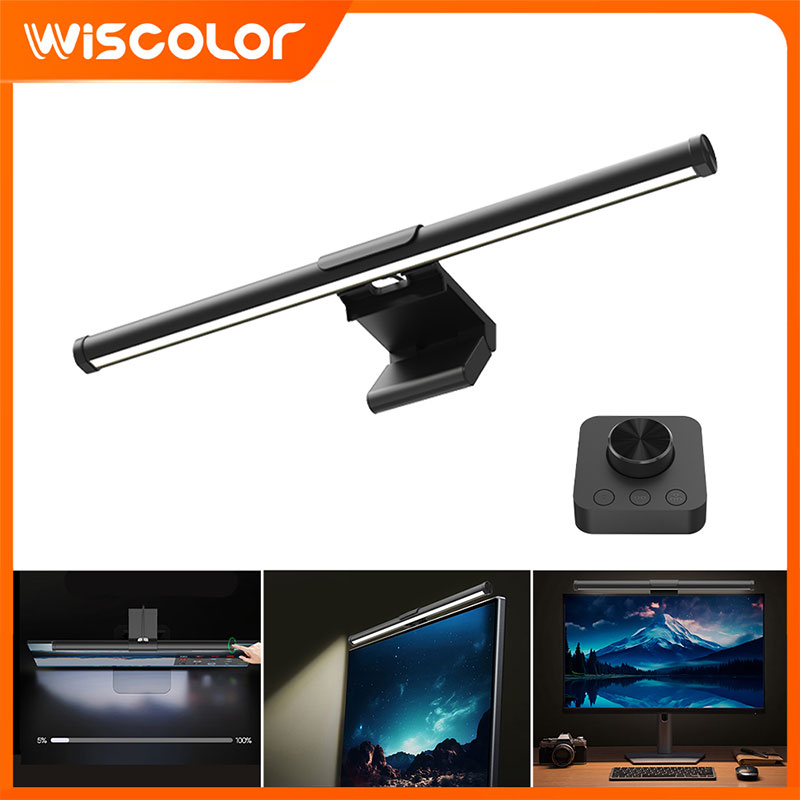 Desk Setup Pegboard - Monitor Light Bar LED Screen Dimming
