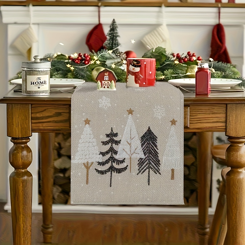 Desk Setup Pegboard - 1pc Autumn Christmas Tree Pattern Table