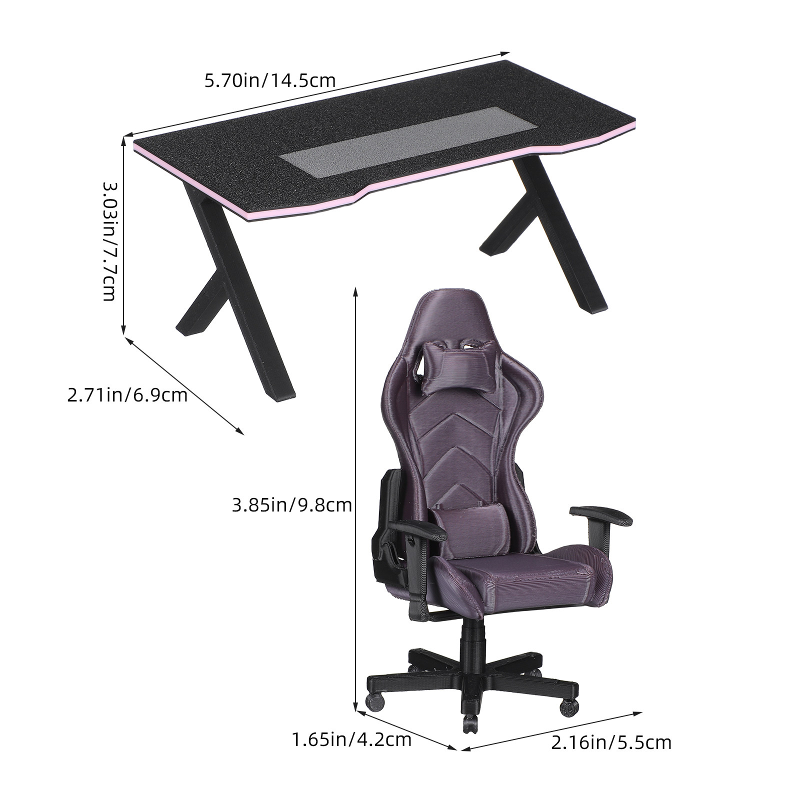 1Set Miniature Gaming Desk and - огляд і ціна Desk Setup Diy
