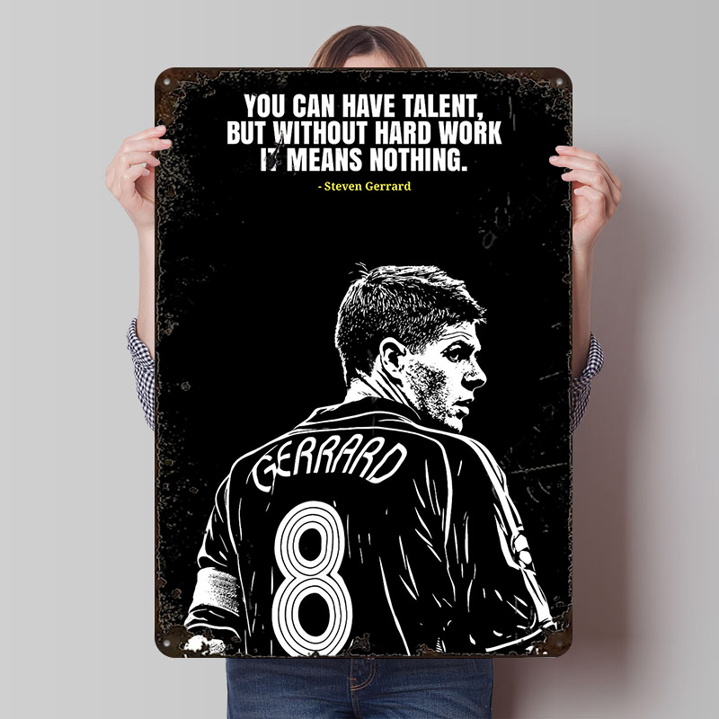 Steven Gerrard Quote Metal Pos - огляд і ціна Desk Setup Poster