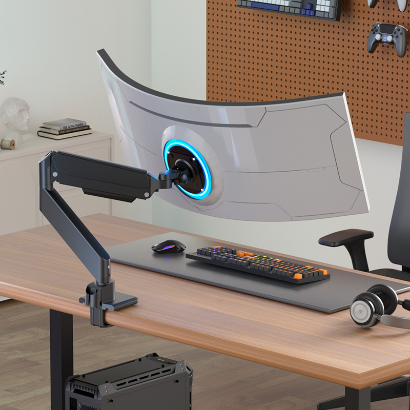 HILLPORT Monitor Arm Bracket f - огляд і ціна Desk Setup Monitor Arm