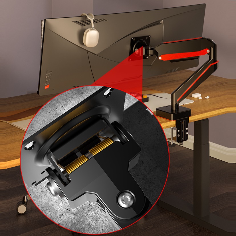 HILLPORT Monitor Arm Bracket f - огляд і ціна Desk Setup Monitor Arm