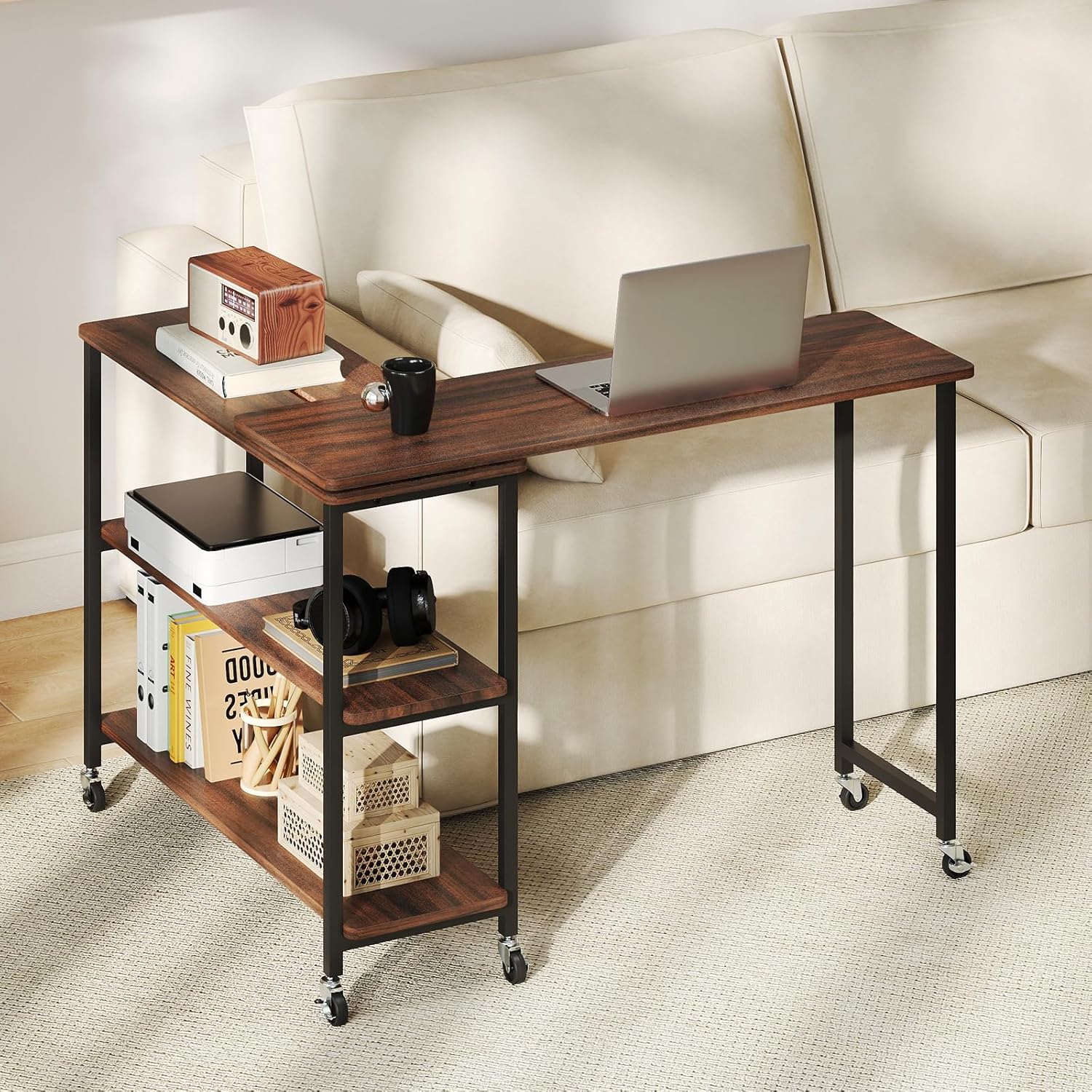 360° Rotating Side Table with  - огляд і ціна Desk Setup For Laptop