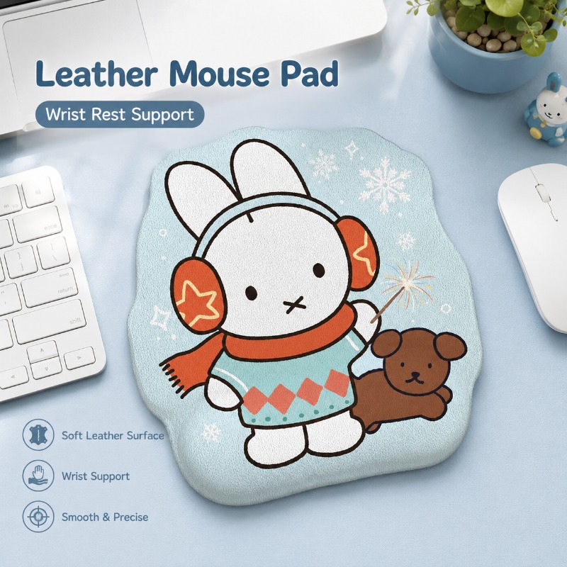 Anime Miffy Leather Mouse Pad  - огляд і ціна Desk Setup For Laptop
