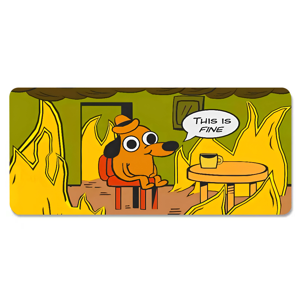 This Is Fine Dog Dachshund Mou - огляд і ціна Desk Setup Rug