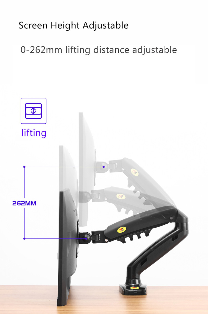 NEW NB F80 17-30' Desktop LED  - огляд і ціна Desk Setup Monitor Arm