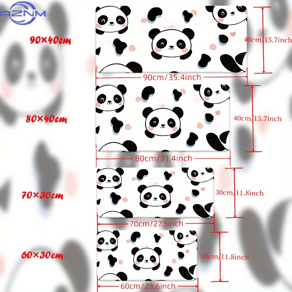 1pc Cute Panda Rubber Mouse Pa - огляд і ціна Desk Setup Black And White
