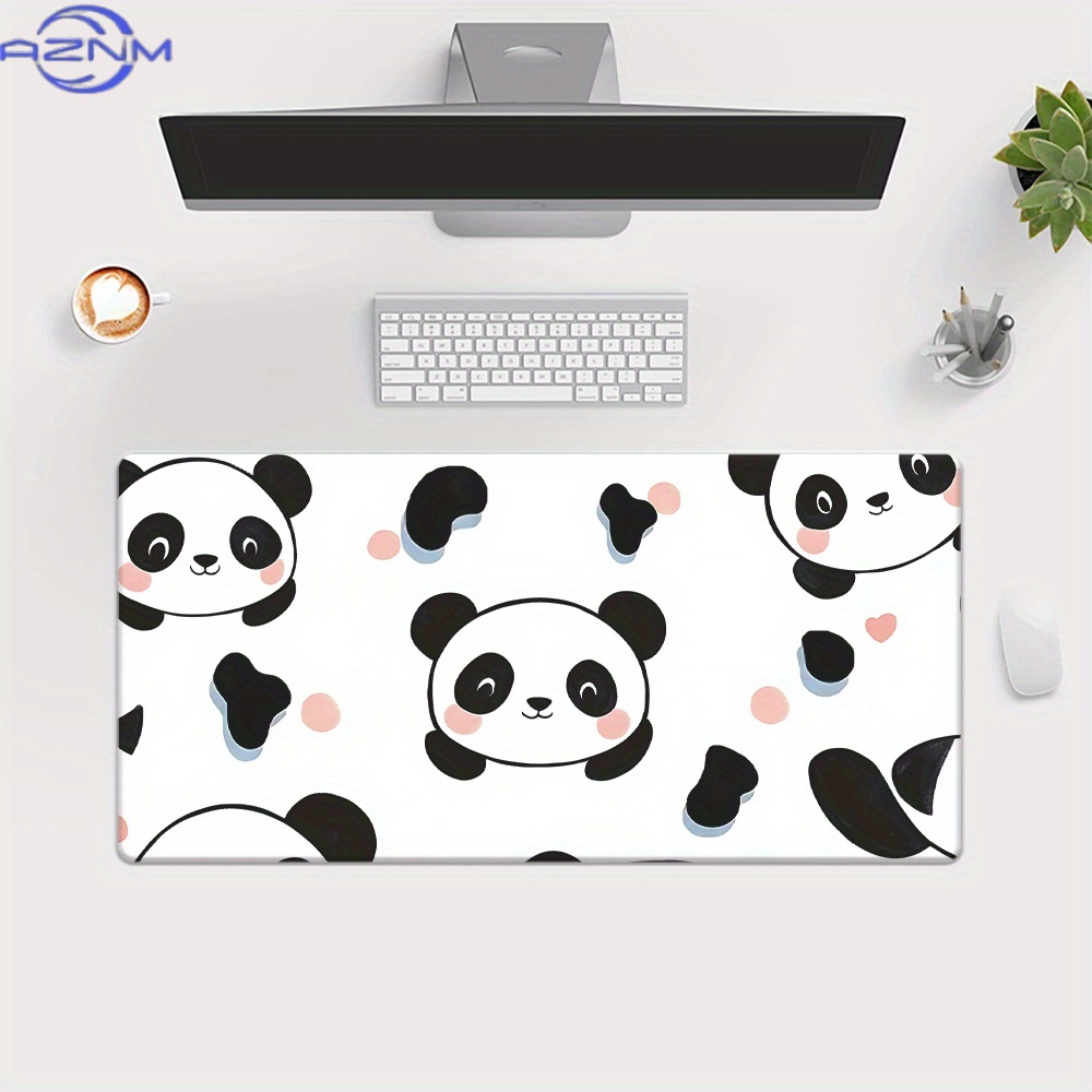 1pc Cute Panda Rubber Mouse Pa - огляд і ціна Desk Setup Black And White