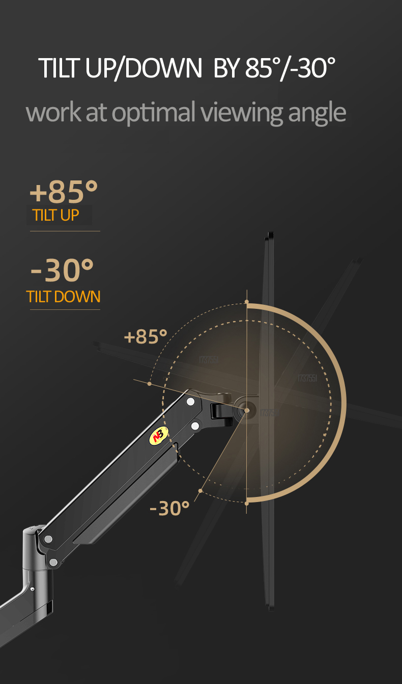 NB G40 G42 G45 Gas Spring Arm  - огляд і ціна Desk Setup Monitor Arm
