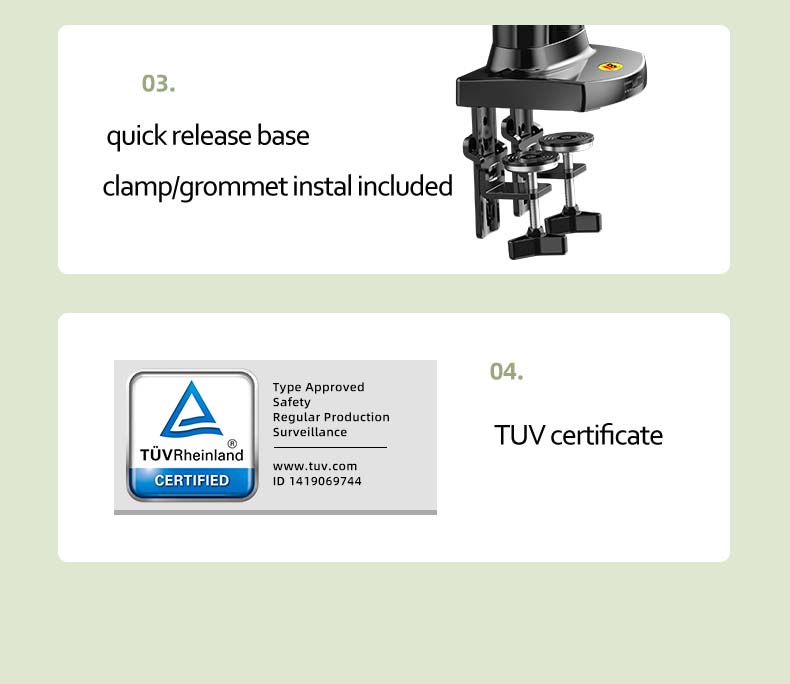NB NEW A5C F160 Gas Spring 10' - огляд і ціна Desk Setup Monitor Arm