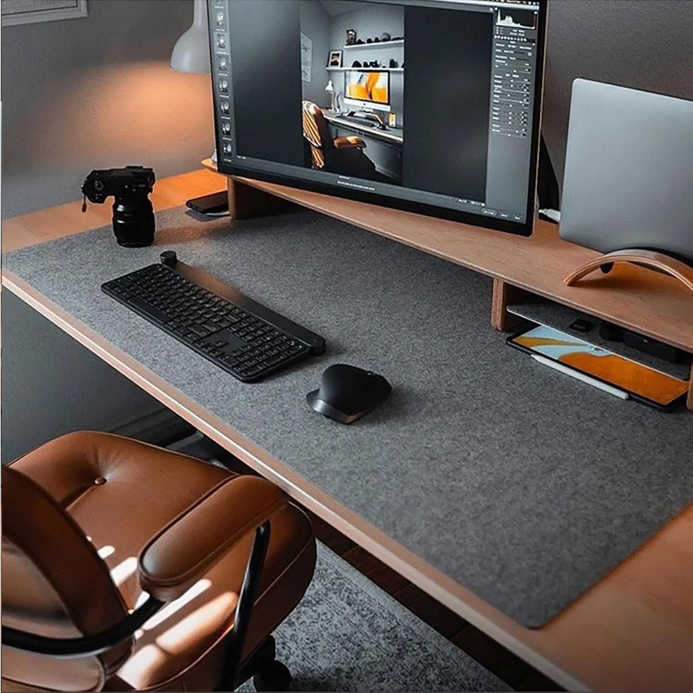 Felt Desk Mat Computer Mat for - огляд і ціна Desk Setup Rug