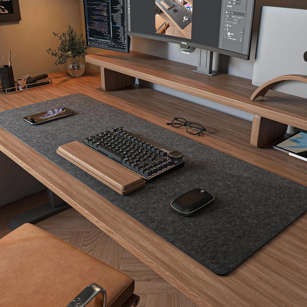Felt Desk Mat Computer Mat for - огляд і ціна Desk Setup Rug