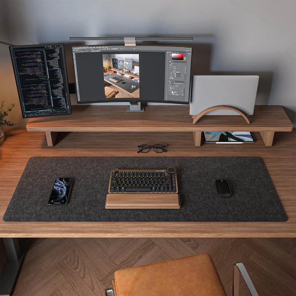 Felt Desk Mat Computer Mat for - огляд і ціна Desk Setup Rug
