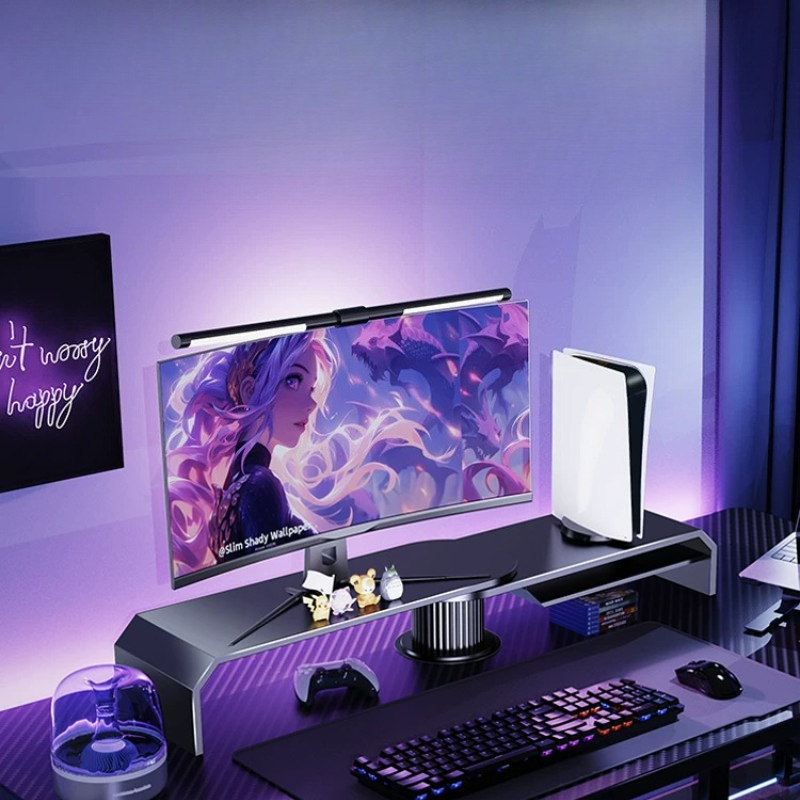 Gaming Dual Monitor Stand Offi - огляд і ціна Desk Setup For Laptop And Monitor