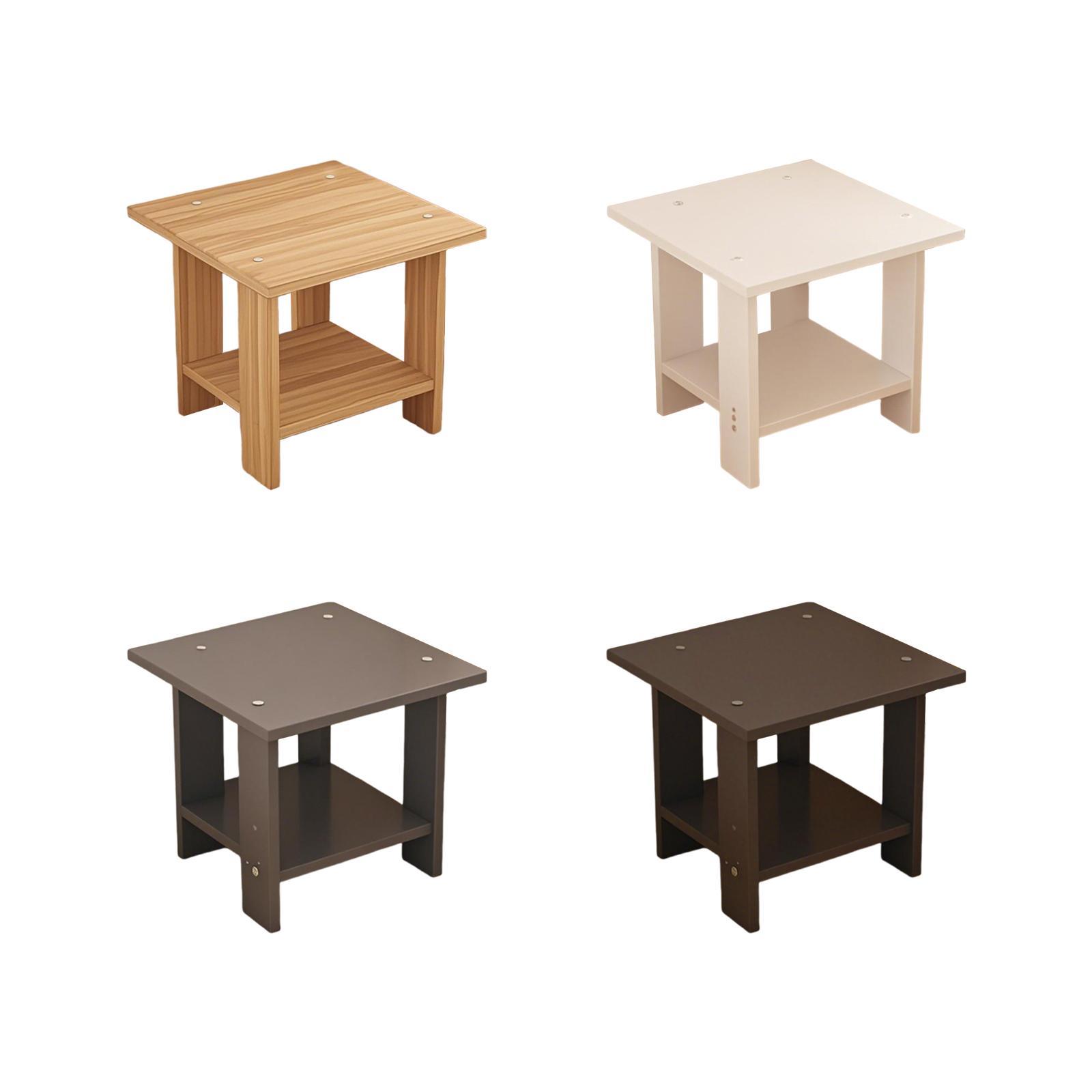 Wooden Double Layers Side Tabl - огляд і ціна Desk Setup For Laptop