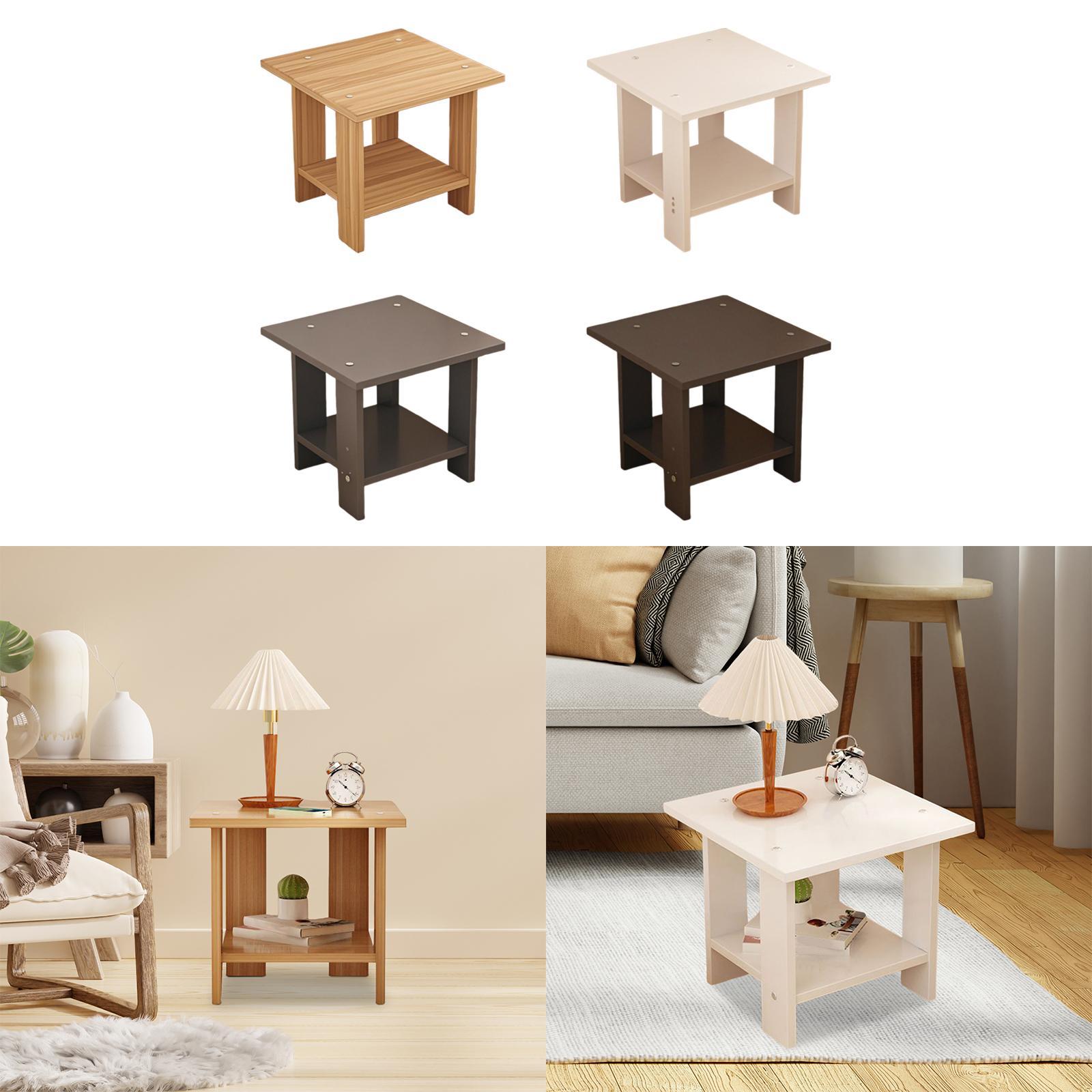 Wooden Double Layers Side Tabl - огляд і ціна Desk Setup For Laptop