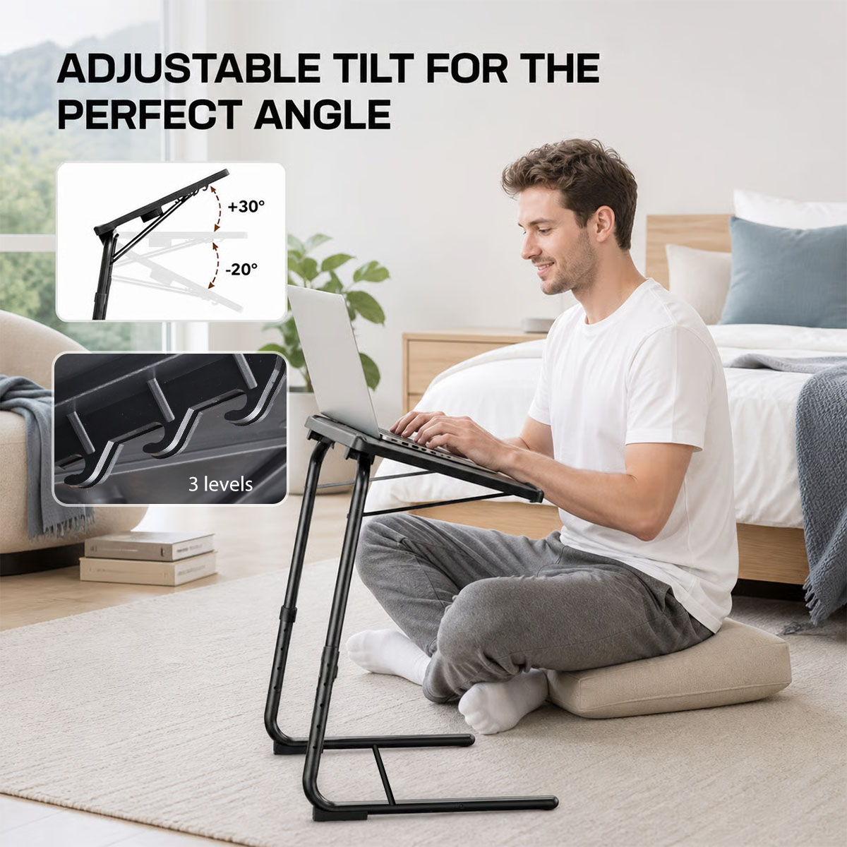 Adjustable Laptop Bed Table 6‑ - огляд і ціна Desk Setup For Laptop