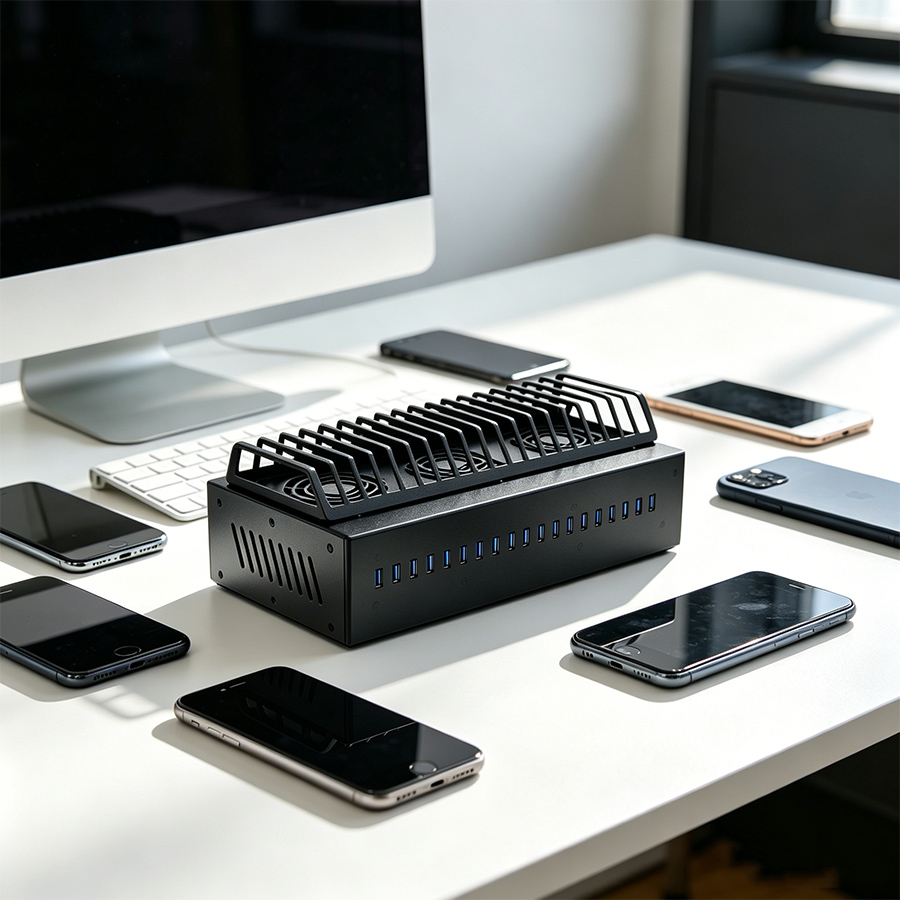 20-Port USB 3.0 Hub Chassis +  - огляд і ціна Desk Setup Hub