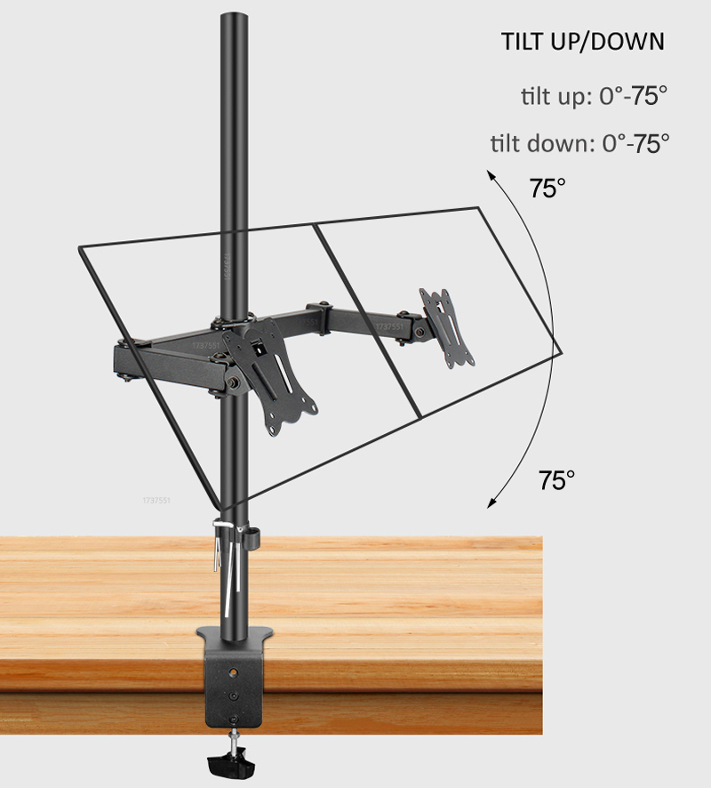 T902-280 360 Rotate Steel 10'- - огляд і ціна Desk Setup Monitor Arm