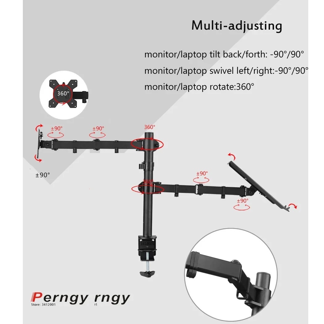 DL-MD30LP 400MM Height Adjusta - огляд і ціна Desk Setup Monitor Arm