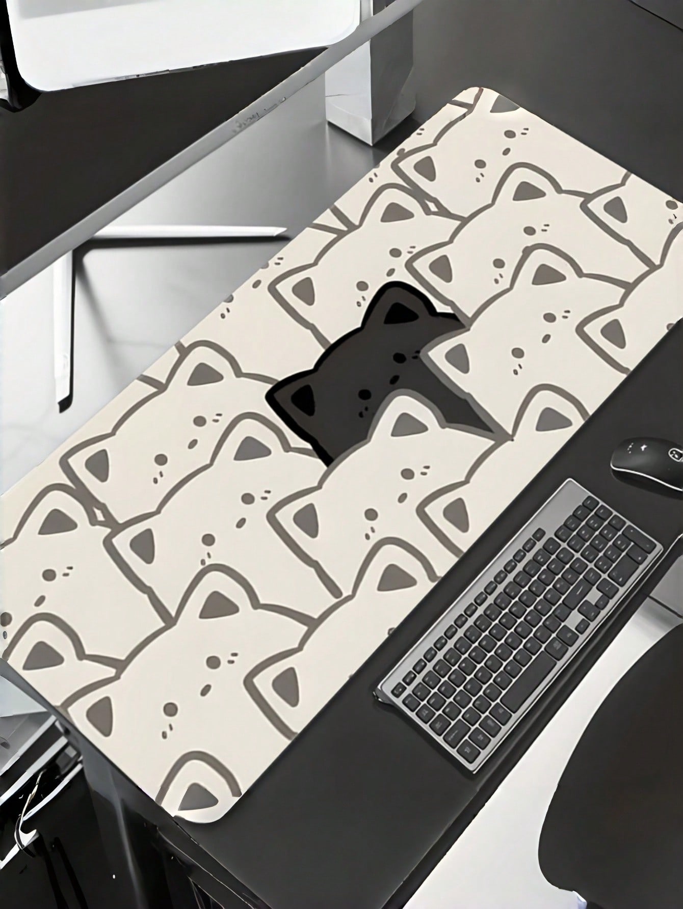 1PC Large High Quality Non Sli - огляд і ціна Desk Setup Black And White