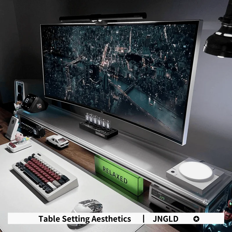 Aluminum Monitor Stand Acrylic - огляд і ціна Desk Setup For Laptop And Monitor