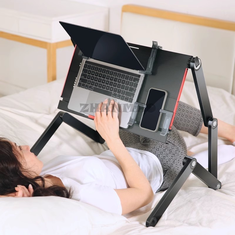 Lying Flat on The Bed, Laptop  - огляд і ціна Desk Setup For Laptop