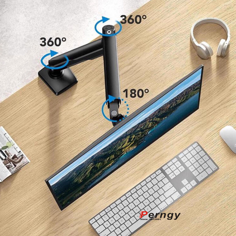 D-MOUNT D80 metal alumin 2-10K - огляд і ціна Desk Setup Monitor Arm
