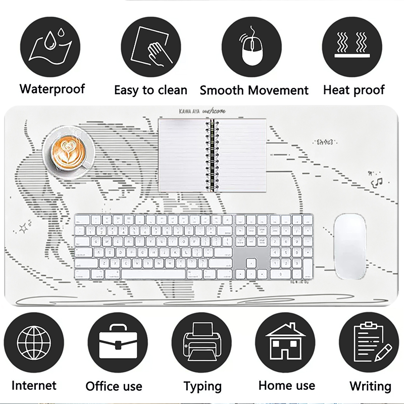 1Pcs Leather Mouse Pad Anime A - огляд і ціна Desk Setup Rug