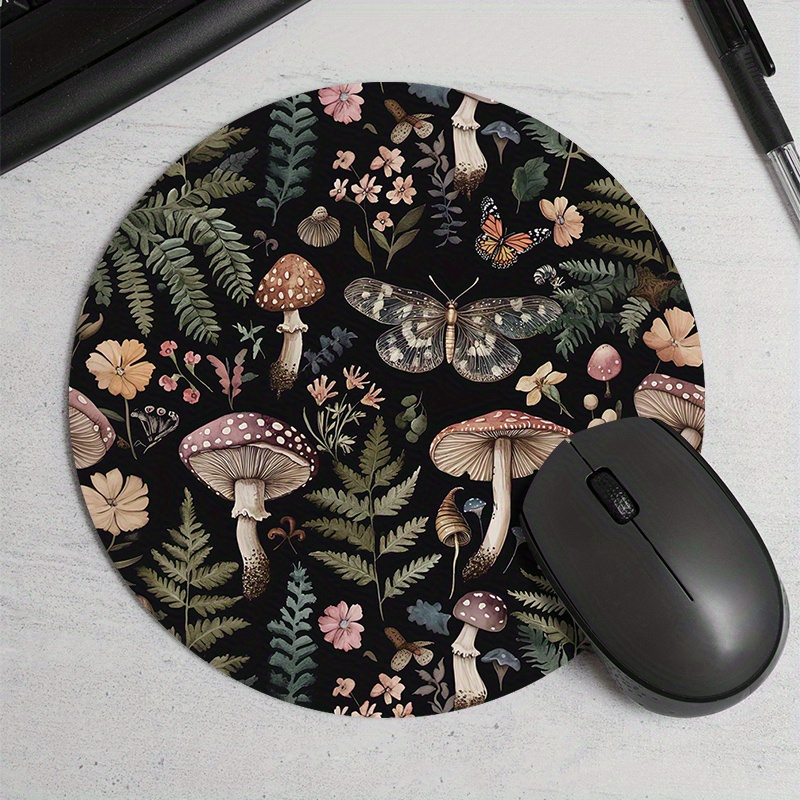 Round Forest Plant Mouse Pad R - огляд і ціна Desk Setup Pegboard