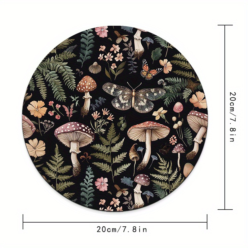 Round Forest Plant Mouse Pad R - огляд і ціна Desk Setup Pegboard