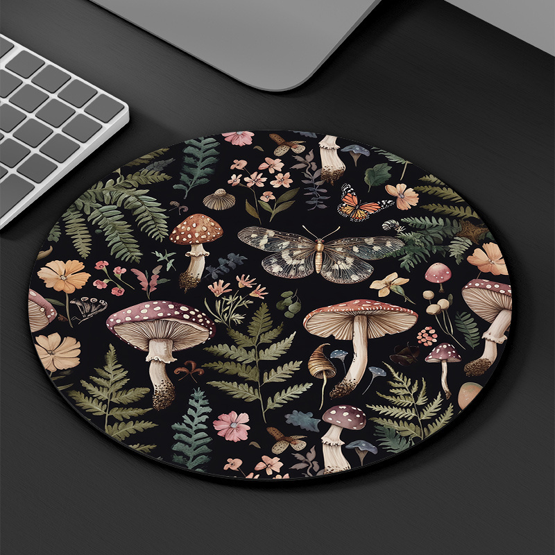 Round Forest Plant Mouse Pad R - огляд і ціна Desk Setup Pegboard